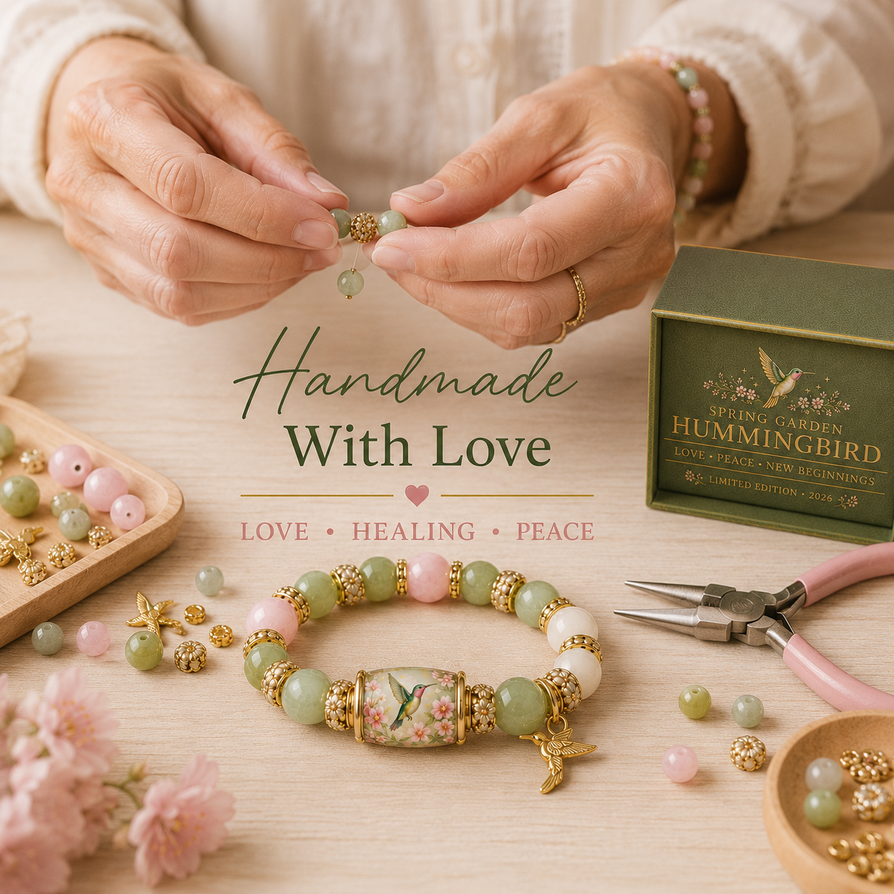 🌿 Love. Peace & Spring Blessings 💖 | 2026 Limited Edition Bracelet - Only 8 Left