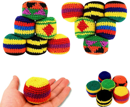 Hacky Balls. Handmade Knitted Footbag Sack 2026 Upgraded Assorted Foot Bag