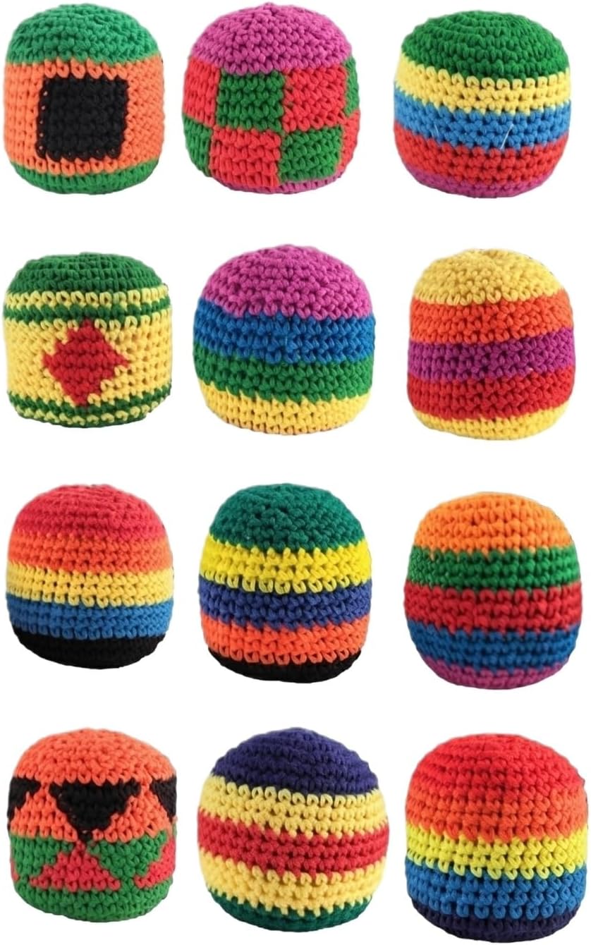 Hacky Balls. Handmade Knitted Footbag Sack 2026 Upgraded Assorted Foot Bag