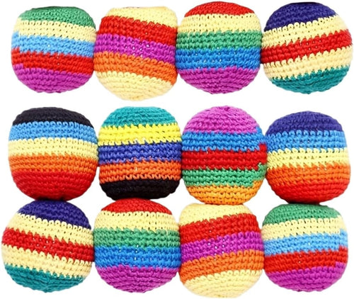 Hacky Balls. Handmade Knitted Footbag Sack 2026 Upgraded Assorted Foot Bag