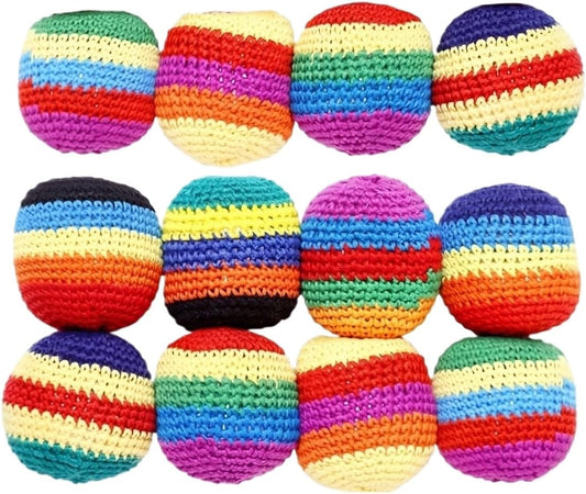 Hacky Balls. Handmade Knitted Footbag Sack 2026 Upgraded Assorted Foot Bag