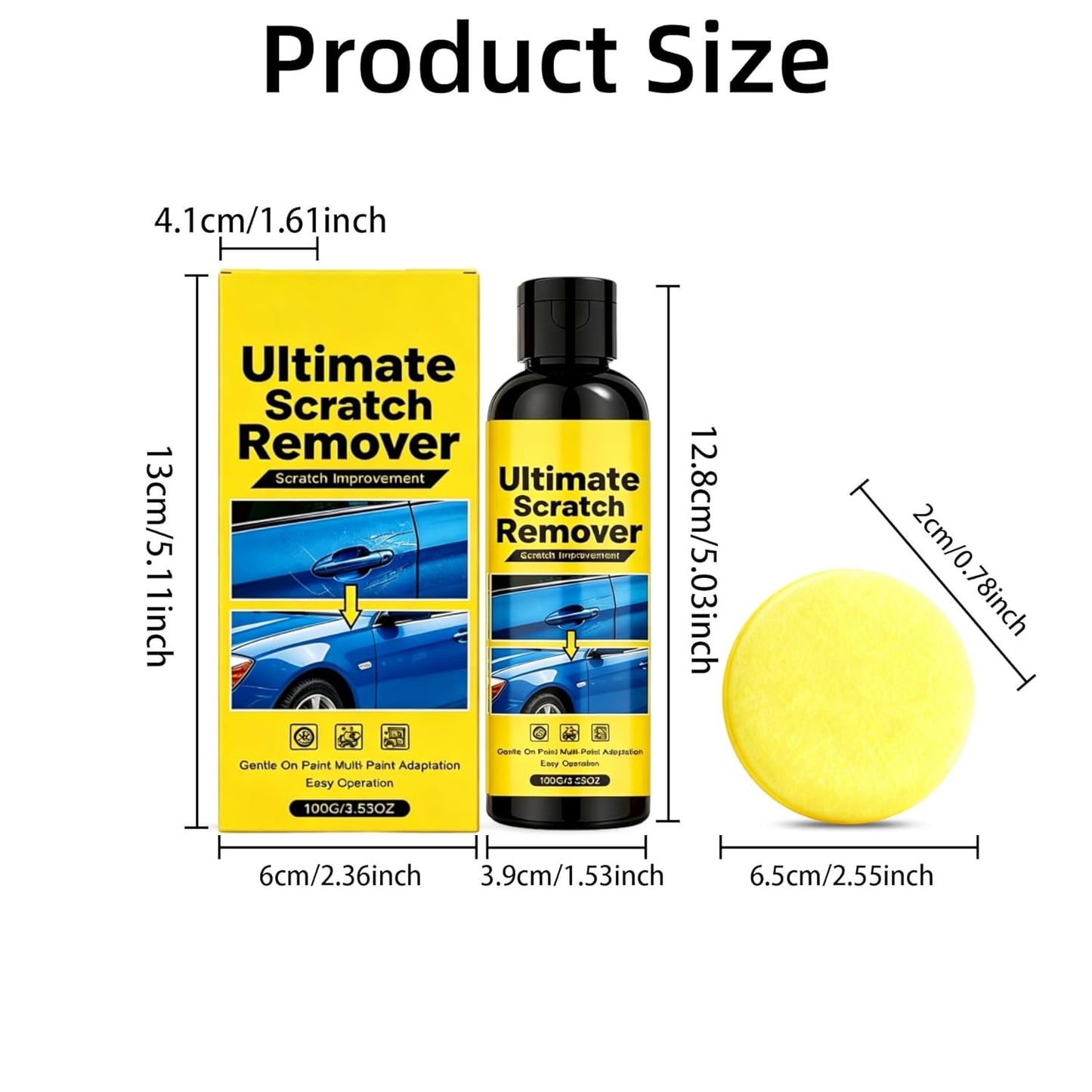 NanoPolix Scratch Remover – Eliminate All Car Scratches in 60 Seconds. Nano polix Scratch Remover. Quick Fix Removal Paste for Deep Scratches. All Paint Colors Polishing Kit. 100g/3.53oz (1 Set) : Automotive