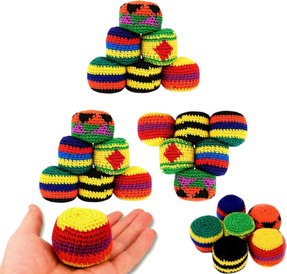 Hacky Balls. Handmade Knitted Footbag Sack 2026 Upgraded Assorted Foot Bag