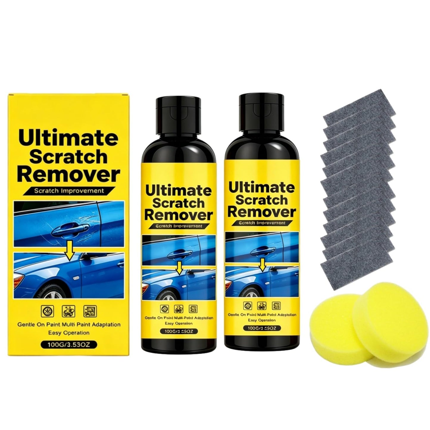 NanoPolix Scratch Remover – Eliminate All Car Scratches in 60 Seconds. Nano polix Scratch Remover. Quick Fix Removal Paste for Deep Scratches. All Paint Colors Polishing Kit. 100g/3.53oz (1 Set) : Automotive