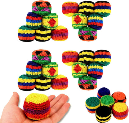 Hacky Balls. Handmade Knitted Footbag Sack 2026 Upgraded Assorted Foot Bag